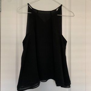 Zara Black Chiffon Halter Cut Blouse